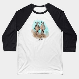 Zebra valentine's design Baseball T-Shirt